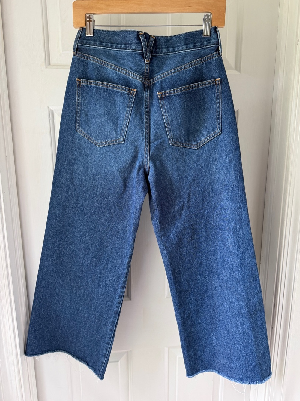 VERONICA BEARD taylor high rise wide leg jeans in bright blue 27 - Picture 5 of 6